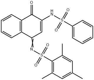 2,4,6-trimethyl-N-(4-oxo-3-[(phenylsulfonyl)amino]-1(4H)-naphthalenylidene)benzenesulfonamide Struktur