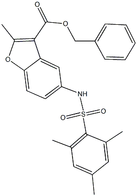 benzyl 5-[(mesitylsulfonyl)amino]-2-methyl-1-benzofuran-3-carboxylate Struktur