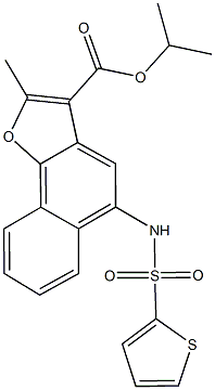 isopropyl 2-methyl-5-[(2-thienylsulfonyl)amino]naphtho[1,2-b]furan-3-carboxylate Struktur