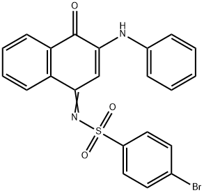 N-(3-anilino-4-oxo-1(4H)-naphthalenylidene)-4-bromobenzenesulfonamide Struktur