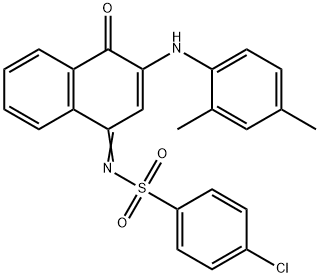 4-chloro-N-(3-(2,4-dimethylanilino)-4-oxo-1(4H)-naphthalenylidene)benzenesulfonamide Struktur