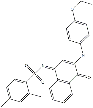 N-(3-(4-ethoxyanilino)-4-oxo-1(4H)-naphthalenylidene)-2,4-dimethylbenzenesulfonamide Struktur