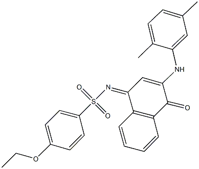 N-(3-(2,5-dimethylanilino)-4-oxo-1(4H)-naphthalenylidene)-4-ethoxybenzenesulfonamide Struktur