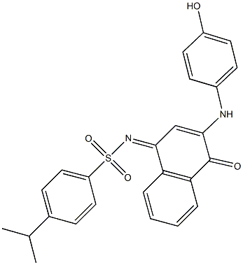 N-(3-(4-hydroxyanilino)-4-oxo-1(4H)-naphthalenylidene)-4-isopropylbenzenesulfonamide Struktur