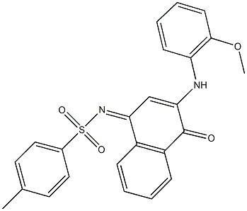 N-(3-(2-methoxyanilino)-4-oxo-1(4H)-naphthalenylidene)-4-methylbenzenesulfonamide Struktur