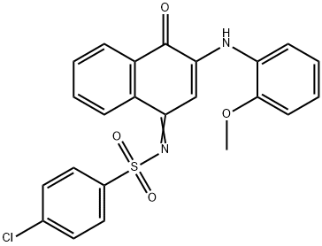 4-chloro-N-(3-(2-methoxyanilino)-4-oxo-1(4H)-naphthalenylidene)benzenesulfonamide Struktur