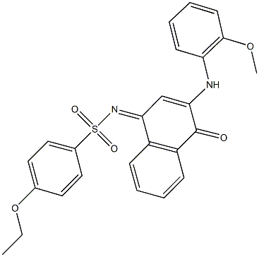 4-ethoxy-N-(3-(2-methoxyanilino)-4-oxo-1(4H)-naphthalenylidene)benzenesulfonamide Struktur