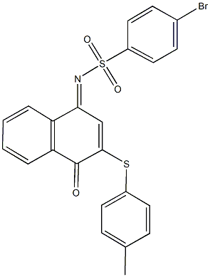 4-bromo-N-(3-[(4-methylphenyl)sulfanyl]-4-oxo-1(4H)-naphthalenylidene)benzenesulfonamide Struktur