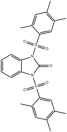 1,3-bis[(2,4,5-trimethylphenyl)sulfonyl]-1,3-dihydro-2H-benzimidazol-2-one Struktur