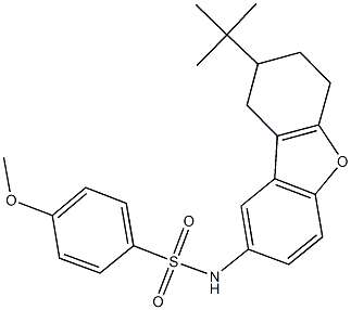 N-(8-tert-butyl-6,7,8,9-tetrahydrodibenzo[b,d]furan-2-yl)-4-methoxybenzenesulfonamide Struktur