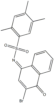 N-(3-bromo-4-oxo-1(4H)-naphthalenylidene)-2,4,5-trimethylbenzenesulfonamide Struktur