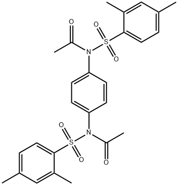 N-acetyl-N-(4-{acetyl[(2,4-dimethylphenyl)sulfonyl]amino}phenyl)-2,4-dimethylbenzenesulfonamide Struktur