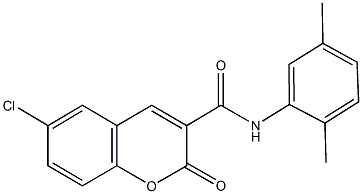 6-chloro-N-(2,5-dimethylphenyl)-2-oxo-2H-chromene-3-carboxamide Struktur