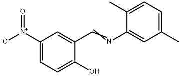 2-{[(2,5-dimethylphenyl)imino]methyl}-4-nitrophenol Struktur