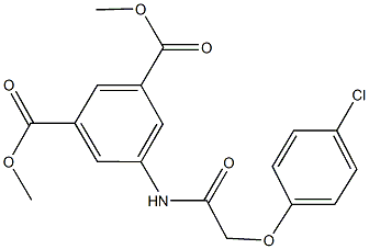 dimethyl 5-{[(4-chlorophenoxy)acetyl]amino}isophthalate Struktur