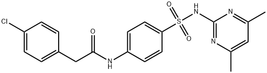 2-(4-chlorophenyl)-N-(4-{[(4,6-dimethyl-2-pyrimidinyl)amino]sulfonyl}phenyl)acetamide Struktur