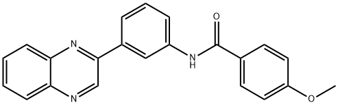 4-methoxy-N-[3-(2-quinoxalinyl)phenyl]benzamide Struktur