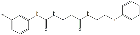 3-{[(3-chloroanilino)carbonyl]amino}-N-(2-phenoxyethyl)propanamide Struktur