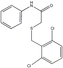 2-[(2,6-dichlorobenzyl)sulfanyl]-N-phenylacetamide Struktur