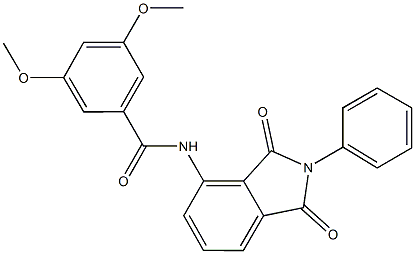 N-(1,3-dioxo-2-phenyl-2,3-dihydro-1H-isoindol-4-yl)-3,5-dimethoxybenzamide Struktur