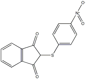 2-({4-nitrophenyl}sulfanyl)-1H-indene-1,3(2H)-dione Struktur