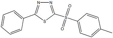 2-[(4-methylphenyl)sulfonyl]-5-phenyl-1,3,4-thiadiazole Struktur