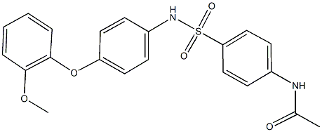 N-(4-{[4-(2-methoxyphenoxy)anilino]sulfonyl}phenyl)acetamide Struktur