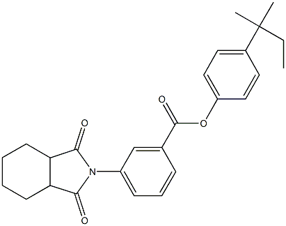 4-tert-pentylphenyl 3-(1,3-dioxooctahydro-2H-isoindol-2-yl)benzoate Struktur