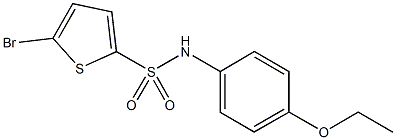 5-bromo-N-(4-ethoxyphenyl)-2-thiophenesulfonamide Struktur