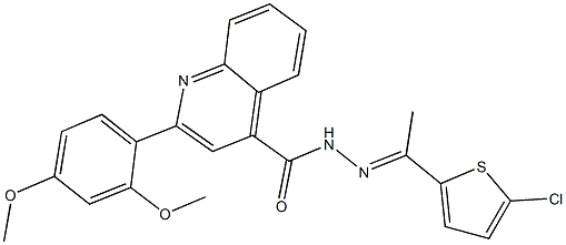 N'-[1-(5-chloro-2-thienyl)ethylidene]-2-(2,4-dimethoxyphenyl)-4-quinolinecarbohydrazide Struktur