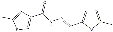 5-methyl-N'-[(5-methyl-2-thienyl)methylene]-3-thiophenecarbohydrazide Struktur