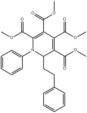 tetramethyl 1-phenyl-6-(2-phenylethyl)-1,6-dihydro-2,3,4,5-pyridinetetracarboxylate Struktur