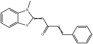 1-(3-methyl-1,3-benzothiazol-2(3H)-ylidene)-4-phenyl-3-buten-2-one Struktur