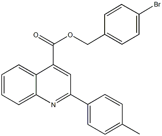 4-bromobenzyl 2-(4-methylphenyl)-4-quinolinecarboxylate Struktur