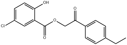 2-(4-ethylphenyl)-2-oxoethyl 5-chloro-2-hydroxybenzoate Struktur