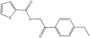 2-(4-ethylphenyl)-2-oxoethyl 2-thiophenecarboxylate Struktur