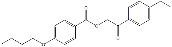 2-(4-ethylphenyl)-2-oxoethyl 4-butoxybenzoate Struktur