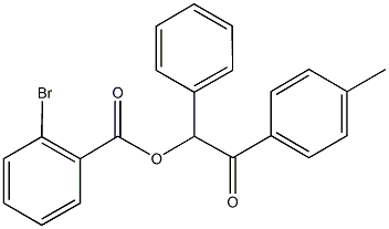 2-(4-methylphenyl)-2-oxo-1-phenylethyl 2-bromobenzoate Struktur