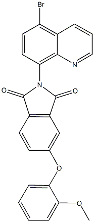 2-(5-bromo-8-quinolinyl)-5-(2-methoxyphenoxy)-1H-isoindole-1,3(2H)-dione Struktur