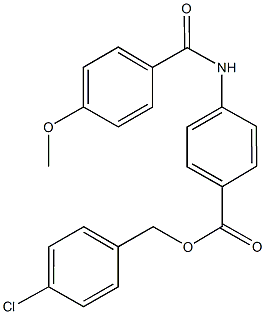 4-chlorobenzyl 4-[(4-methoxybenzoyl)amino]benzoate Struktur