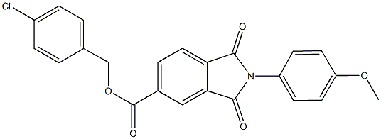 4-chlorobenzyl 2-(4-methoxyphenyl)-1,3-dioxo-5-isoindolinecarboxylate Struktur