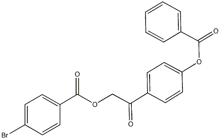 2-[4-(benzoyloxy)phenyl]-2-oxoethyl 4-bromobenzoate Struktur