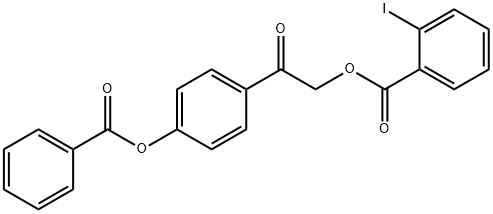 2-[4-(benzoyloxy)phenyl]-2-oxoethyl 2-iodobenzoate Struktur