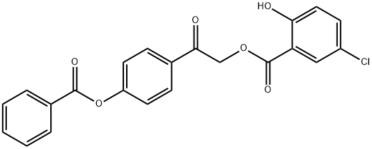 2-[4-(benzoyloxy)phenyl]-2-oxoethyl 5-chloro-2-hydroxybenzoate Struktur