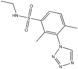 N-ethyl-2,4-dimethyl-3-(1H-tetraazol-1-yl)benzenesulfonamide Struktur