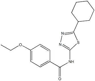 N-(5-cyclohexyl-1,3,4-thiadiazol-2-yl)-4-ethoxybenzamide Struktur