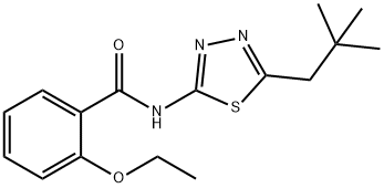 2-ethoxy-N-(5-neopentyl-1,3,4-thiadiazol-2-yl)benzamide Struktur