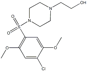 2-{4-[(4-chloro-2,5-dimethoxyphenyl)sulfonyl]-1-piperazinyl}ethanol Struktur