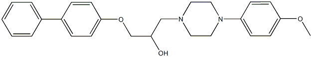 1-([1,1'-biphenyl]-4-yloxy)-3-[4-(4-methoxyphenyl)-1-piperazinyl]-2-propanol Struktur