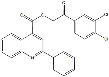 2-(3,4-dichlorophenyl)-2-oxoethyl 2-phenyl-4-quinolinecarboxylate Struktur